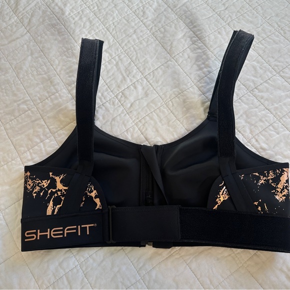 SHEFIT Flex Sports Bra Black Large Front Zip - Picture 3 of 5